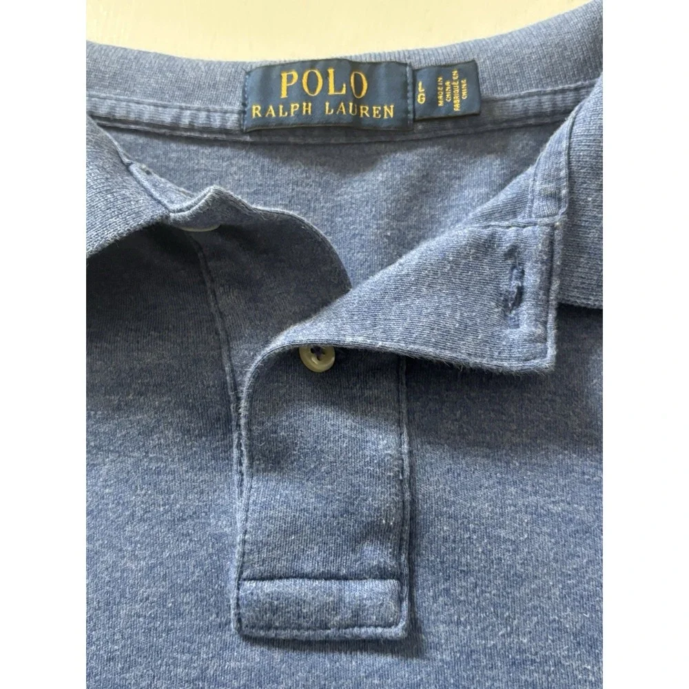 Polo Ralph Lauren Polo Shirt Mens Size Large Dark Blue Short Sleeve Navy Pony